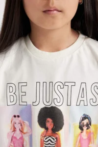 DeFacto Barbie Crew Neck Short Sleeve T-Shirt Girls - Image 5