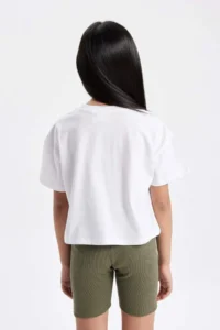DeFacto Disney Princess Crew Neck Short Sleeve T-Shirt Girls - Image 6