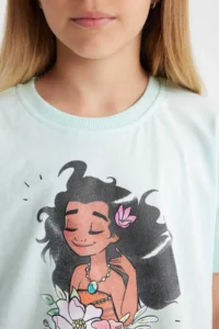 DeFacto Disney Princess Crew Neck Short Sleeve T-Shirt Girls - Image 5