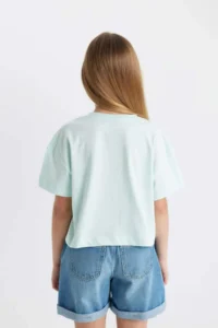 DeFacto Disney Princess Crew Neck Short Sleeve T-Shirt Girls - Image 6