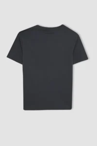 DeFacto Crew Neck Color Changing Printed Short Sleeve T-Shirt Boys - Image 7