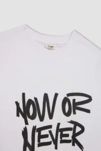 DeFacto Crew Neck Color Changing Printed Short Sleeve T-Shirt Boys - Image 5