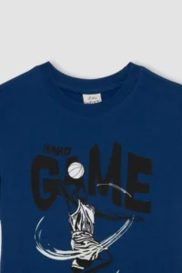 DeFacto Boy's Crew Neck Color Changing Printed Short Sleeve T-Shirt - Image 4