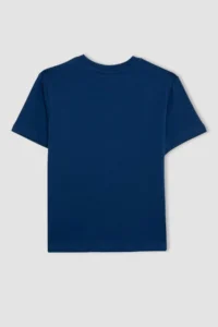 DeFacto Boy's Crew Neck Color Changing Printed Short Sleeve T-Shirt - Image 6