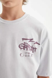 DeFacto Boy's Oversize Wide Fit Crew Neck Printed Short Sleeve T-Shirt - Image 6