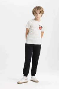 DeFacto Crew Neck Printed Short Sleeve T-Shirt Boy - Image 2