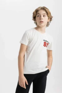 DeFacto Crew Neck Printed Short Sleeve T-Shirt Boy - Image 3