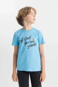 DeFacto Boy's Crew Neck Printed Short Sleeve T-Shirt - Image 4