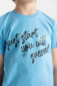 DeFacto Boy's Crew Neck Printed Short Sleeve T-Shirt - Image 5