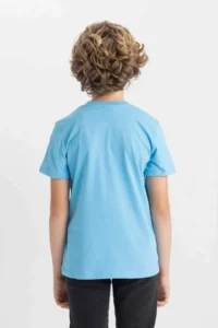 DeFacto Boy's Crew Neck Printed Short Sleeve T-Shirt - Image 6