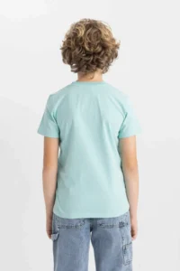 DeFacto Boy's Crew Neck Printed Short Sleeve T-Shirt - Image 5