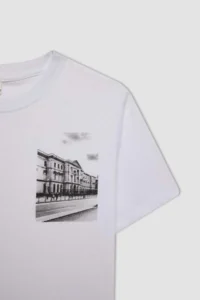 DeFacto Boy's Crew Neck Printed Short Sleeve T-Shirt - Image 2