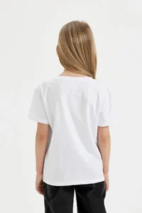 DeFacto Girl's Crew Neck Printed Short Sleeve T-Shirt - Image 5