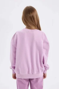 DeFacto Girl's Relax Fit Crew Neck Printed School Sweatshirt - Image 6