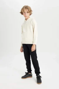 DeFacto Boy's Pocketed Hooded School Sweatshirt - Image 5