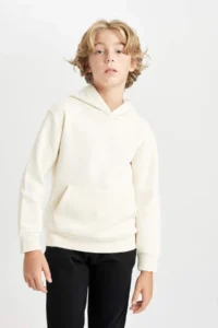 DeFacto Boy's Pocketed Hooded School Sweatshirt - Image 7