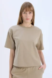 DeFacto Relax Fit Crew Neck Basic Plain Short Sleeve T-Shirt