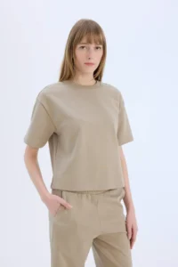 DeFacto Relax Fit Crew Neck Basic Plain Short Sleeve T-Shirt - Image 3