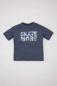 DeFacto Crew Neck Printed Short Sleeve T-Shirt Baby Boy
