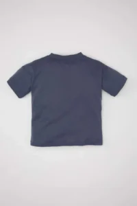 DeFacto Crew Neck Printed Short Sleeve T-Shirt Baby Boy - Image 4