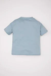 DeFacto Crew Neck Printed Short Sleeve T-Shirt Baby Boy - Image 4