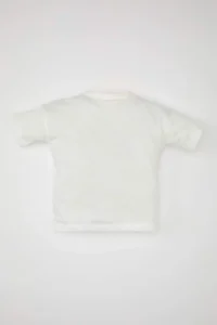 DeFacto Baby Girl Crew Neck Printed Short Sleeve T-Shirt - Image 4