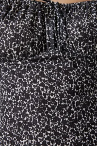 Happiness İstanbul Women Black Patterned Shirred Knitting Dress - Image 4