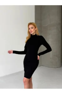 Cool & Sexy Suyolu Lace Detailed Low-Rise Black Mini Dress - Image 2