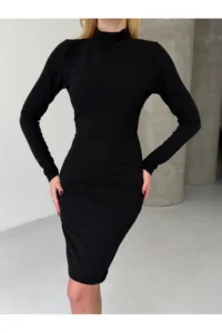 Cool & Sexy Suyolu Lace Detailed Low-Rise Black Mini Dress - Image 4
