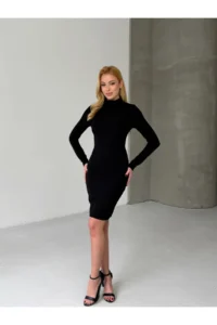 Cool & Sexy Suyolu Lace Detailed Low-Rise Black Mini Dress - Image 6