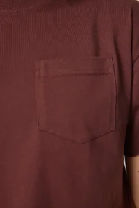 Happiness İstanbul Women Brown Cotton Crop Knitting T-Shirt - Image 5