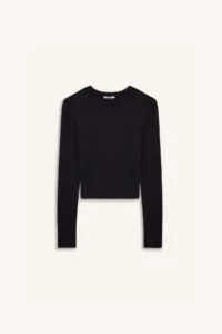 DeFacto Black Fitted Crew Neck Basic Plain Long Sleeve T-Shirt - Image 7