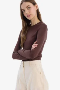 DeFacto Fitted Crew Neck Basic Plain Long Sleeve T-Shirt - Image 5