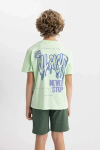 DeFacto Boy's Crew Neck Printed Short Sleeve T-Shirt - Image 6