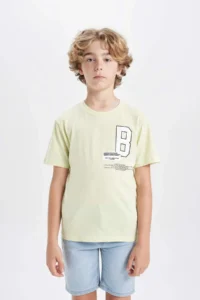 DeFacto Crew Neck Printed Short Sleeve T-Shirt Boy - Image 3