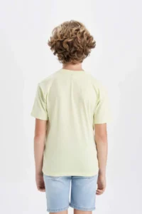 DeFacto Crew Neck Printed Short Sleeve T-Shirt Boy - Image 6