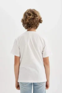 DeFacto Boy's Crew Neck Printed Short Sleeve T-Shirt - Image 6
