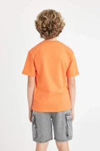 DeFacto Boy's Crew Neck Printed Short Sleeve T-Shirt - Image 6