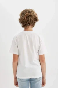 DeFacto Crew Neck Printed Short Sleeve T-Shirt Boy - Image 6