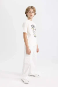 DeFacto Crew Neck Printed Short Sleeve T-Shirt Boy - Image 3