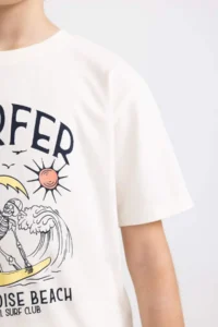 DeFacto Crew Neck Printed Short Sleeve T-Shirt Boy - Image 6