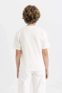 DeFacto Crew Neck Printed Short Sleeve T-Shirt Boy - Image 7