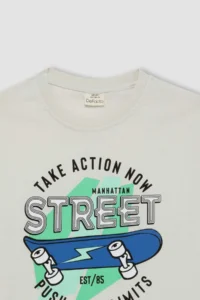 DeFacto Crew Neck Printed Short Sleeve T-Shirt Boy - Image 7