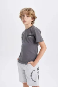 DeFacto Crew Neck Printed Short Sleeve T-Shirt Boy - Image 3