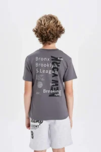 DeFacto Crew Neck Printed Short Sleeve T-Shirt Boy - Image 6