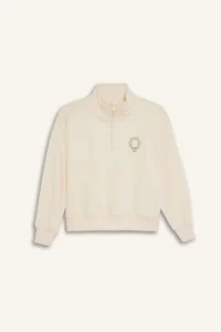 DeFacto Relax Fit High Collar Half Zipper Printed Sweatshirt Girl - Image 7