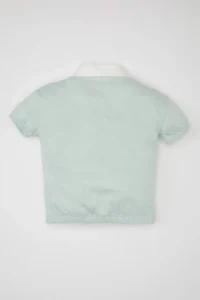 DeFacto Shirt Collar Printed Short Sleeve T-Shirt for Baby Girl - Image 5