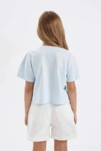 DeFacto Crew Neck Printed Short Sleeve T-Shirt Girls - Image 6
