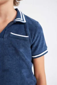 DeFacto Apaş Collar Towel Fabric Short Sleeve T-Shirt Boy - Image 6