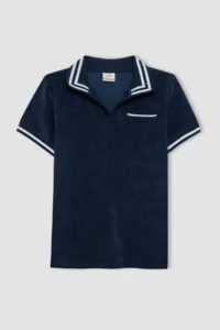 DeFacto Apaş Collar Towel Fabric Short Sleeve T-Shirt Boy - Image 8